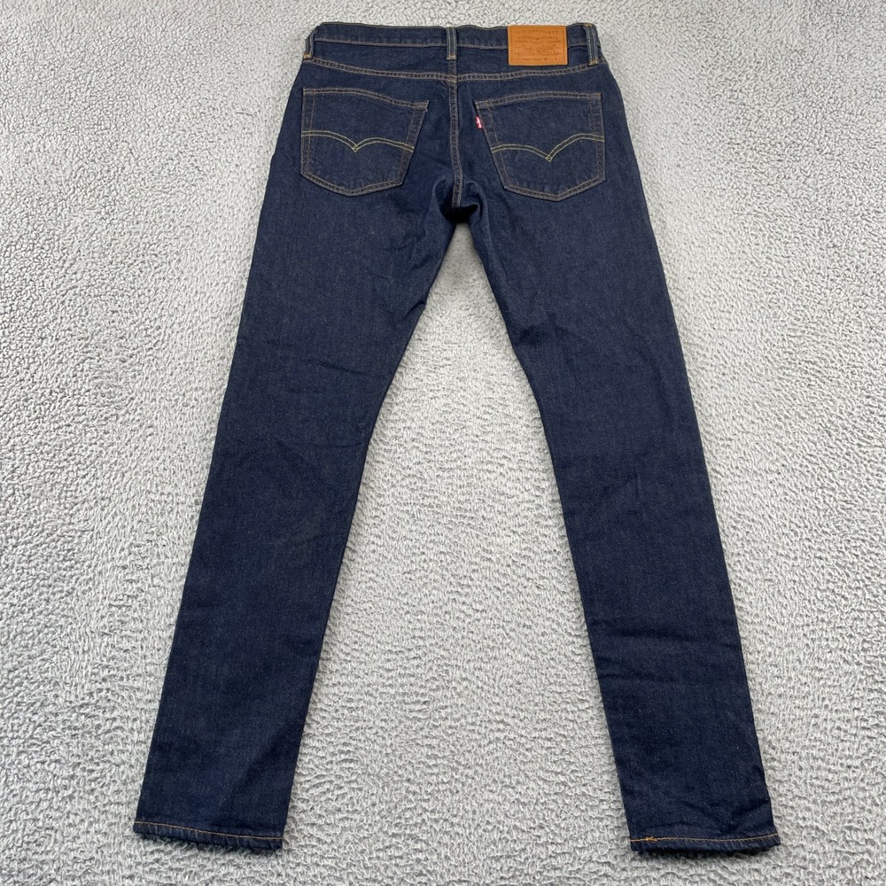 Levi's Jeans Mens 33x32 Blue Skinny Taper Premium Dark Wash Denim Pants - Picture 2 of 11
